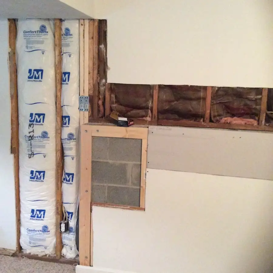 Wall insulation replacement during Odor Removal & Deodorization in Charlotte